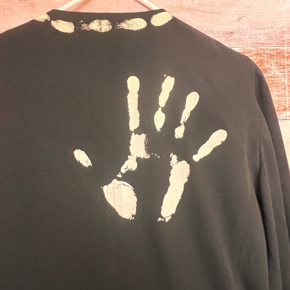 Vintage‎ Moschino couture black vintage hand print suit size 10 - Picture 6 of 14